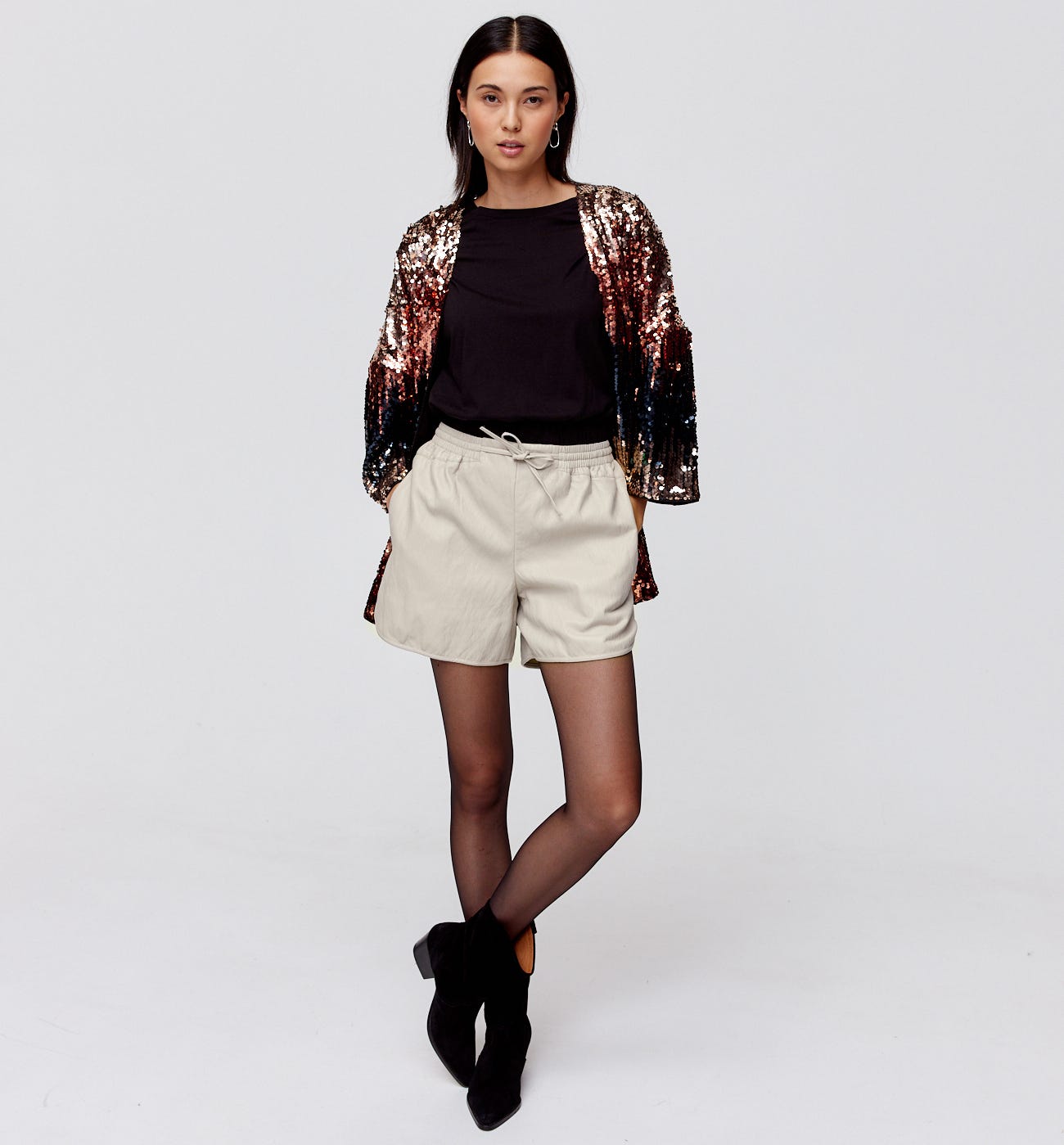 Short Court En Cuir Synthétique Pour Femme – Taille Basse, élastique, Style Y2K Pour Soirée, Festival, Club