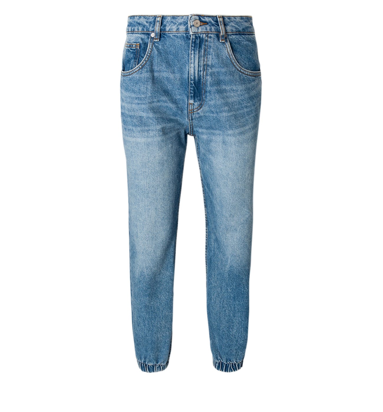 Denim jogging trousers