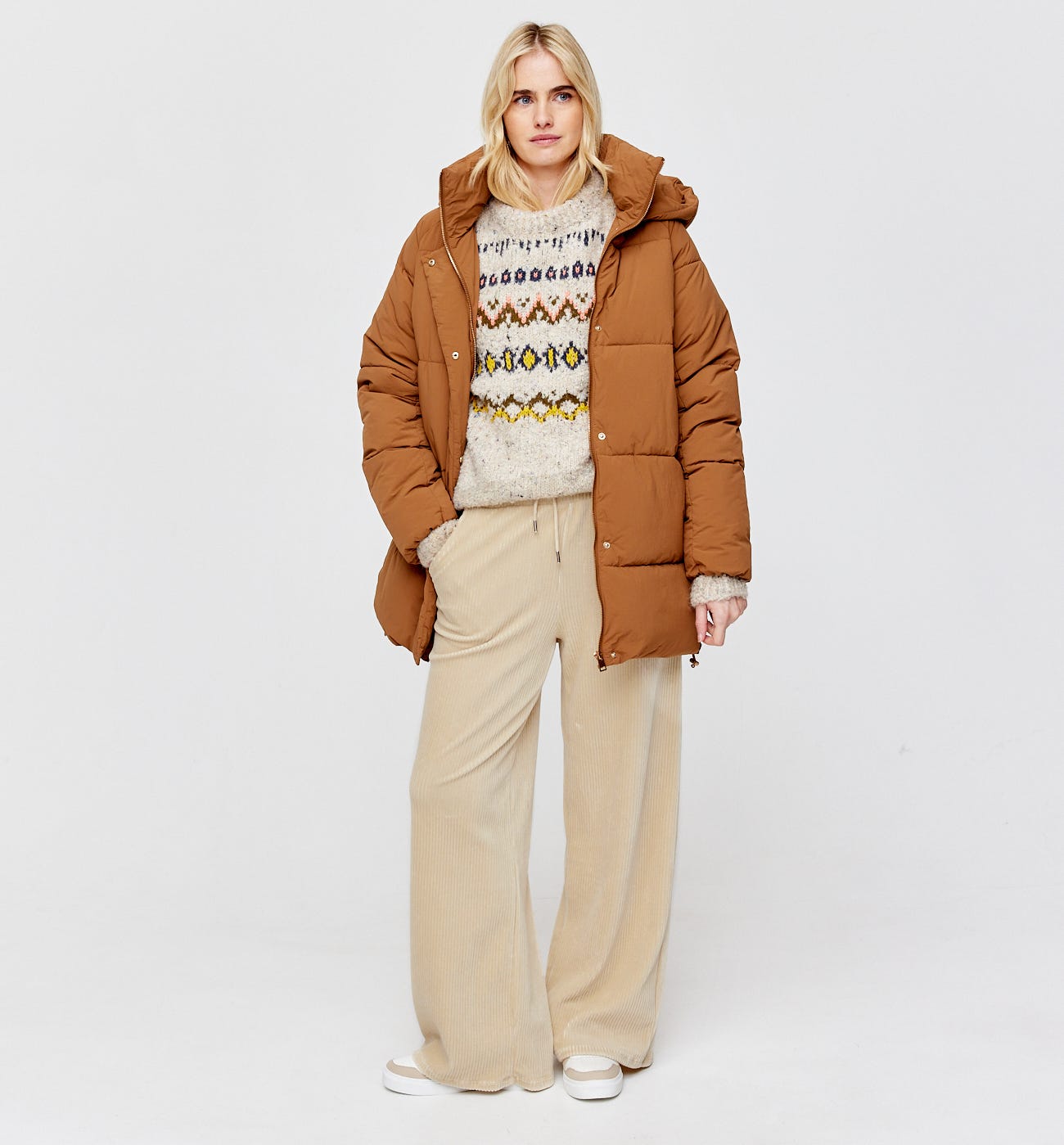 Wideleg corduroy trousers
