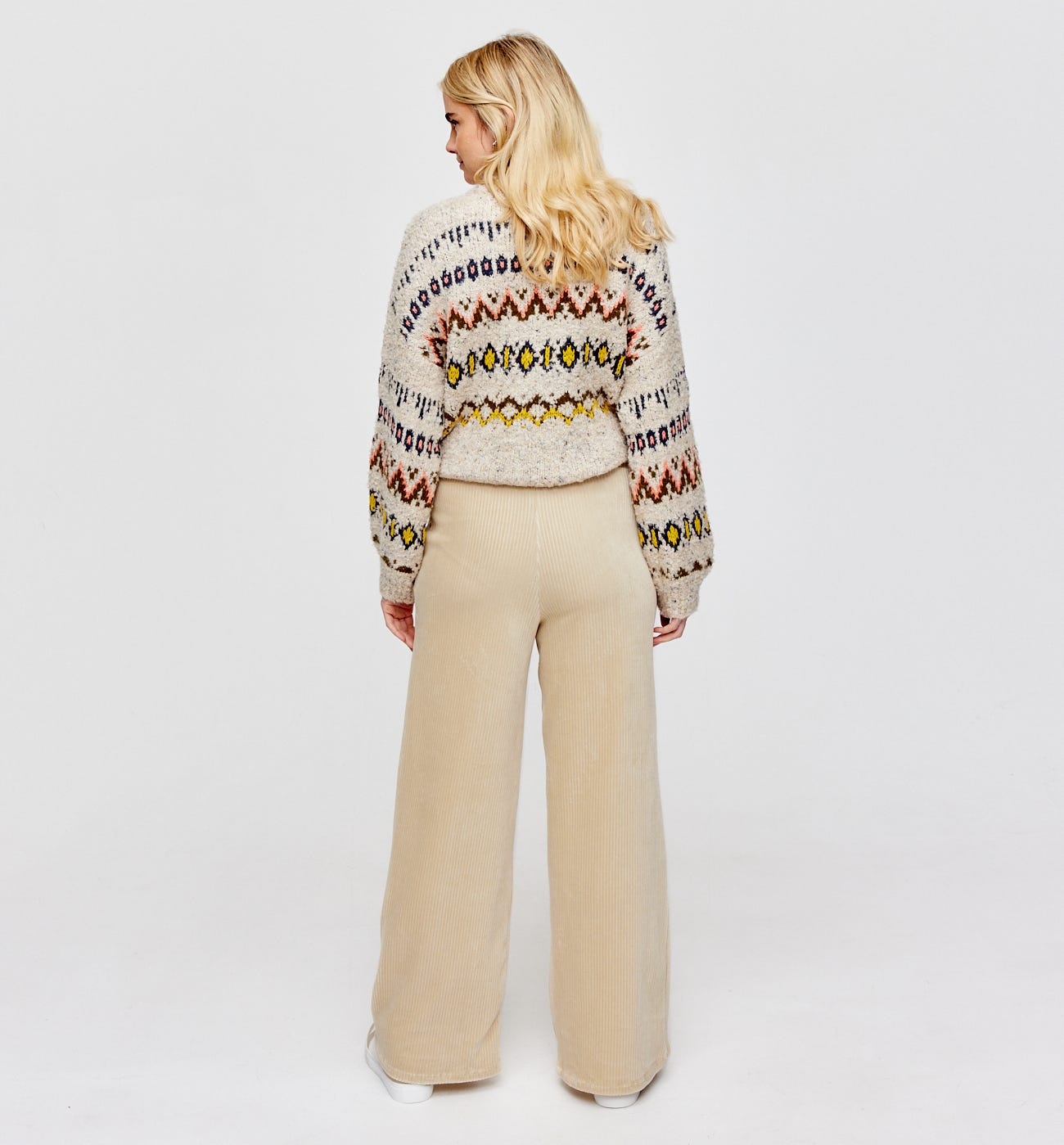 Wideleg corduroy trousers
