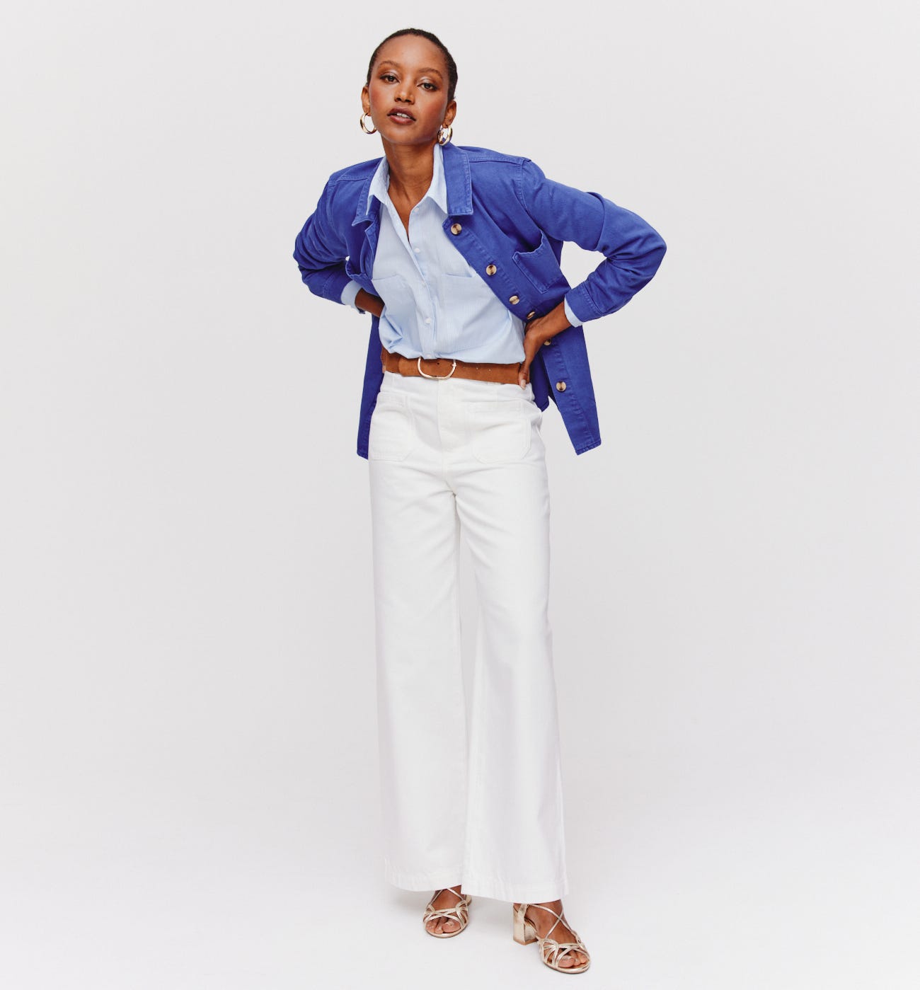 Jeans larghi vita alta