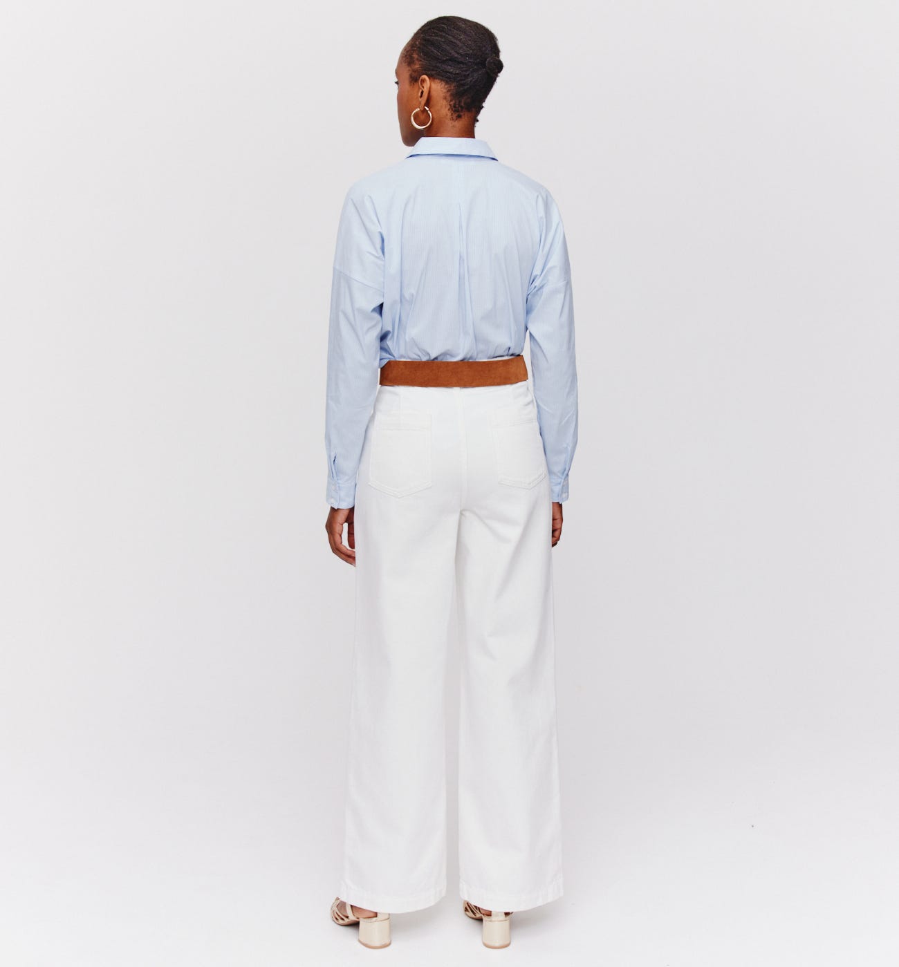 Jeans larghi vita alta