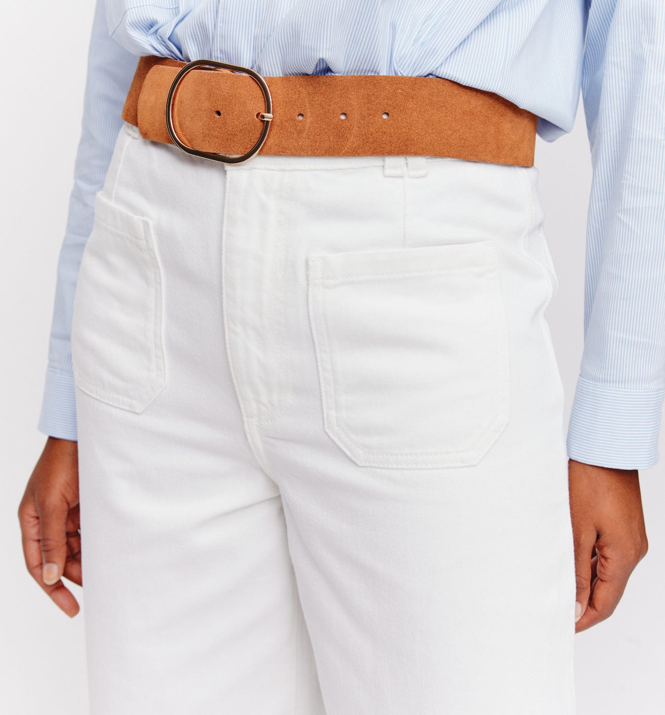 Jeans larghi vita alta