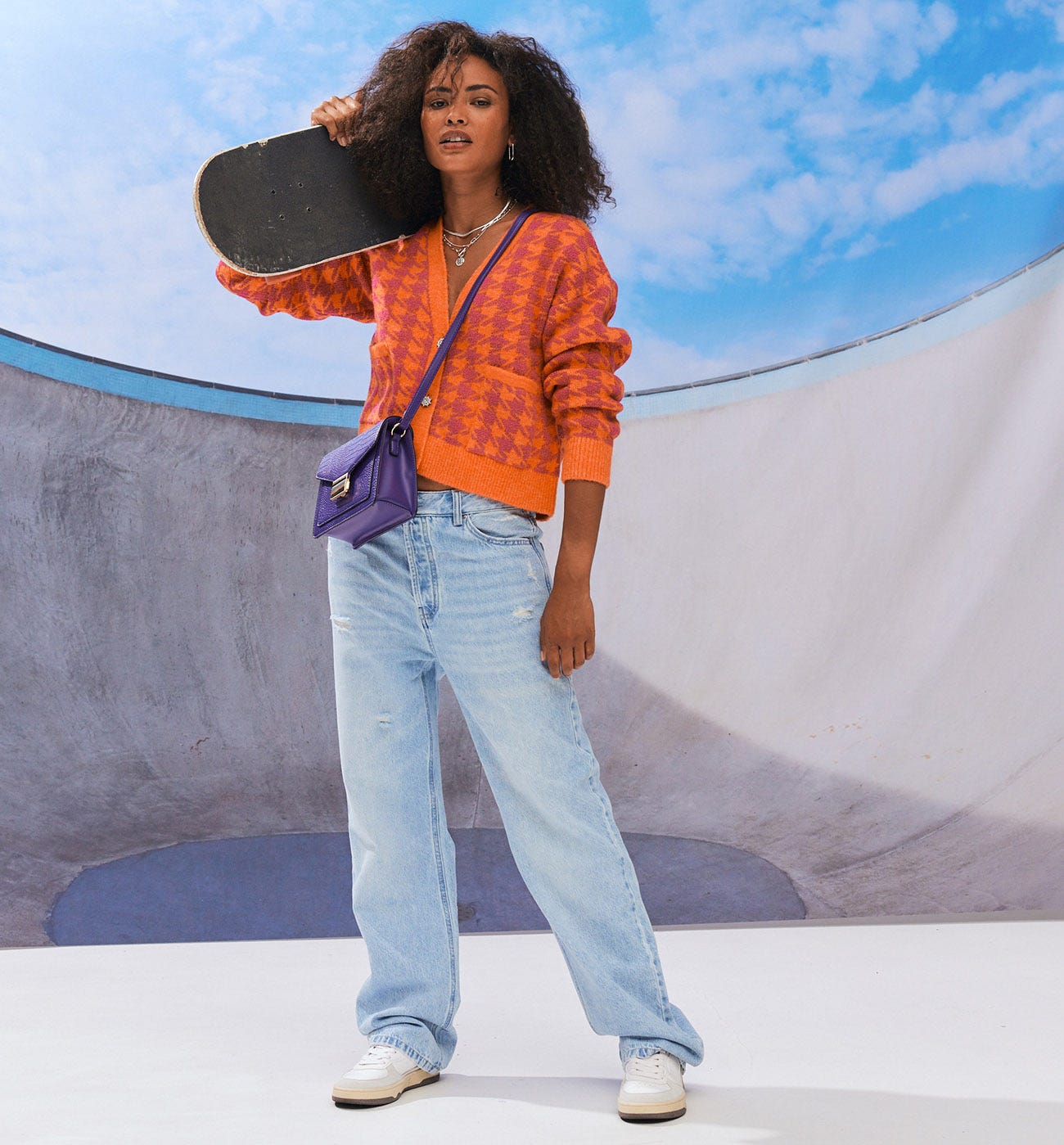 Weite Baggy-Jeans