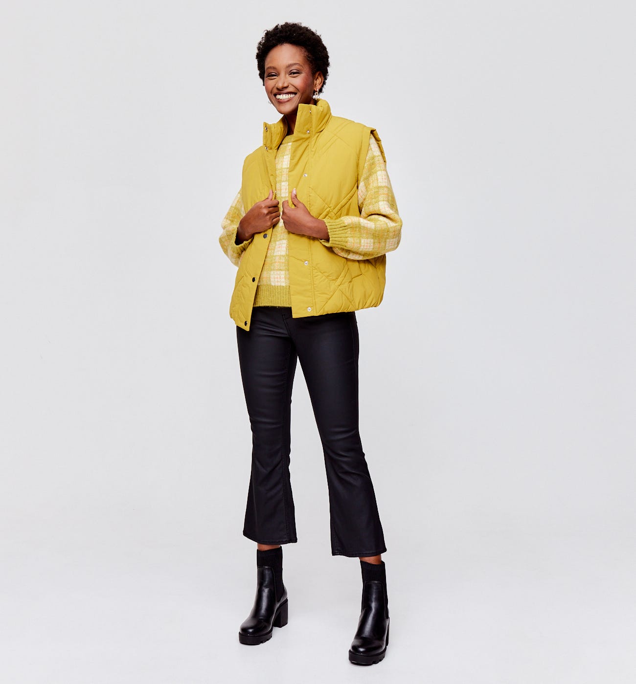 Pantaloni flare in similpelle