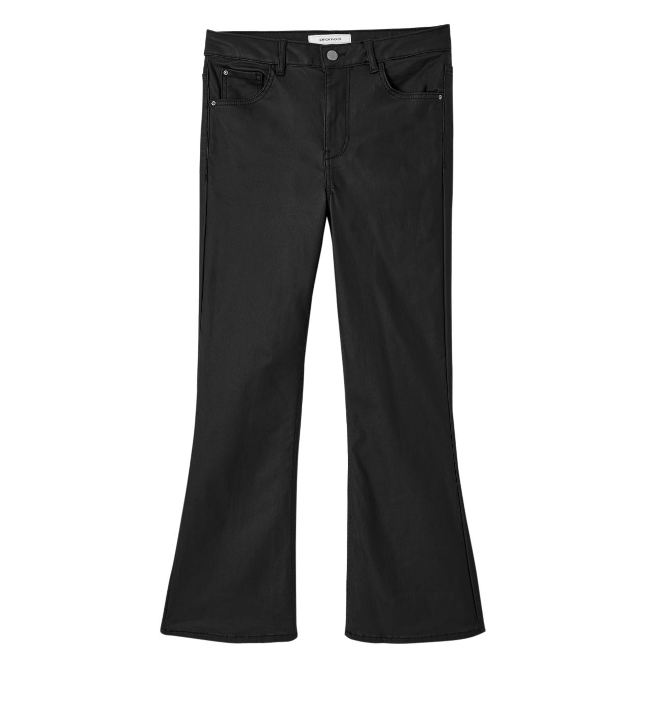 Pantaloni flare in similpelle