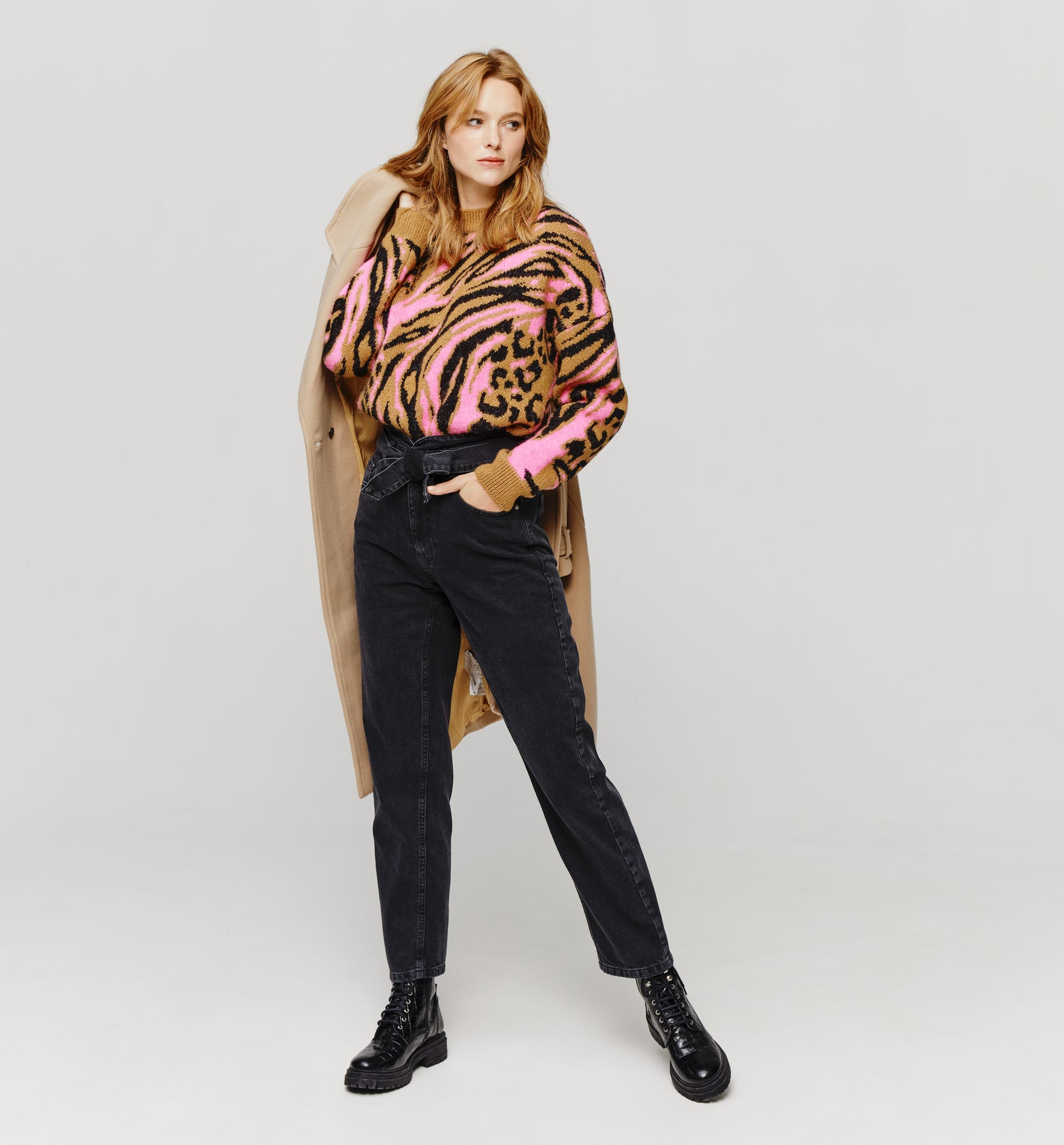 Jean taille haute Femme