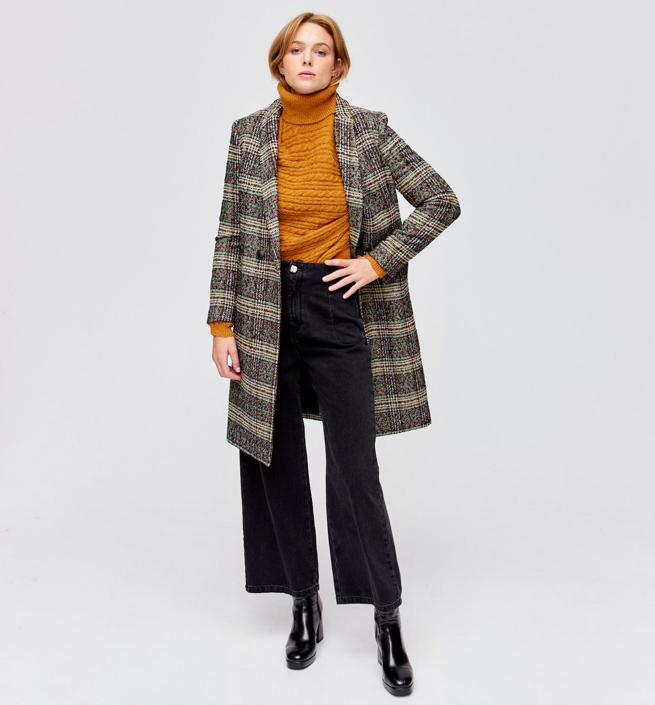 High-waist wideleg jeans
