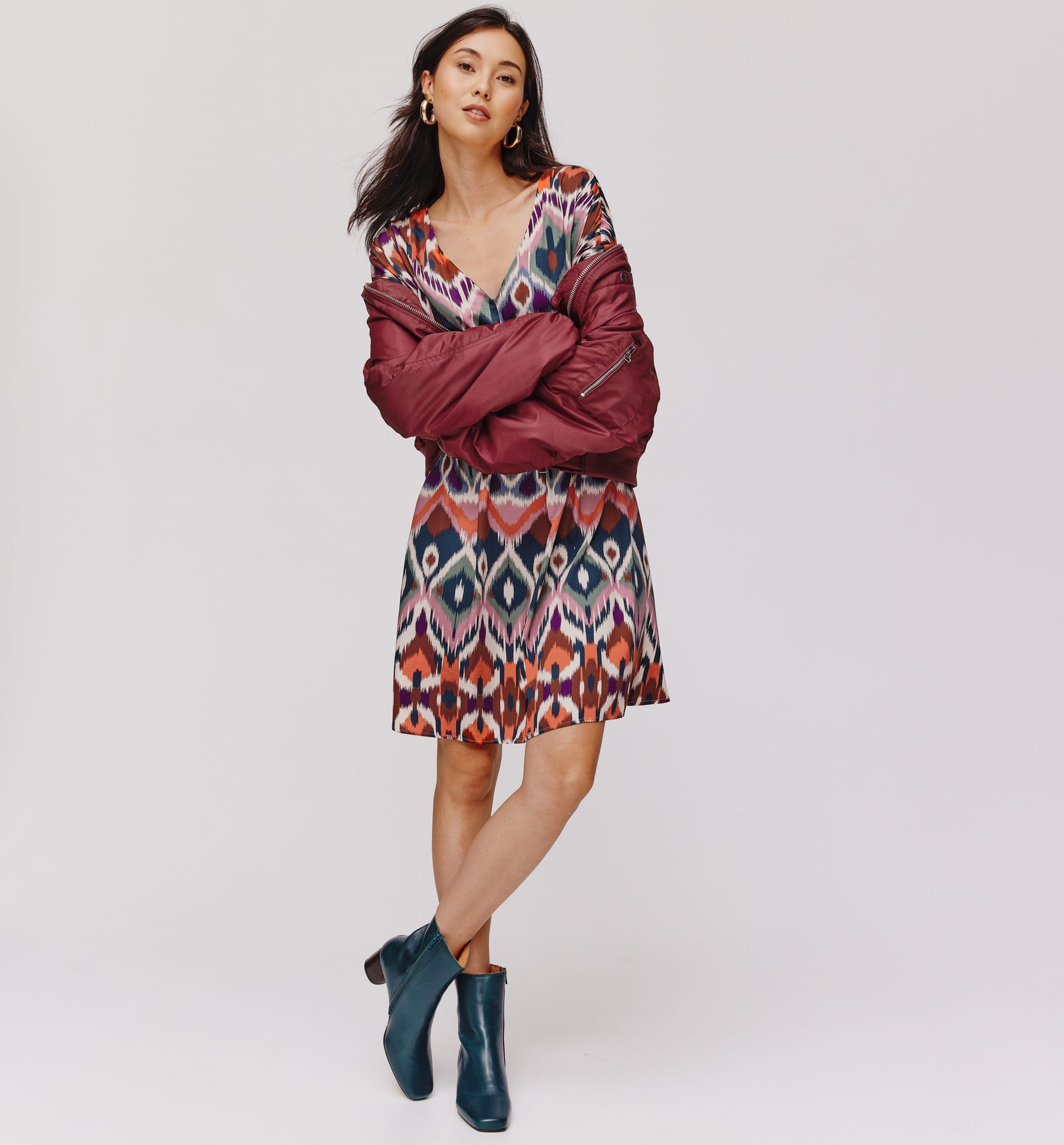 Vestido corto sedoso