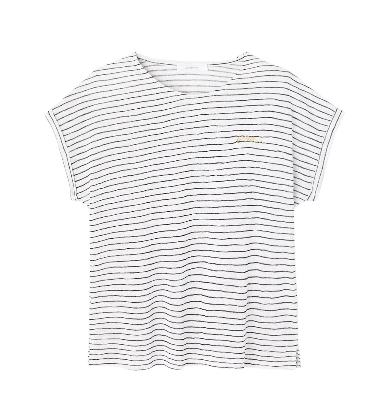 T-shirt a righe in jersey