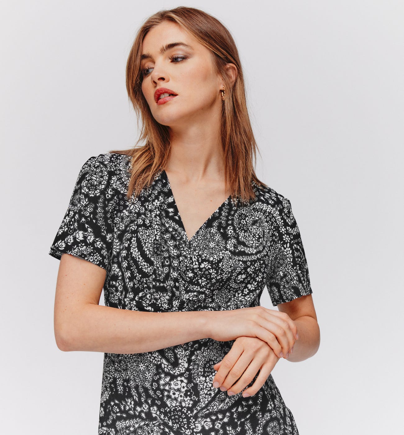 Vestido corto estampado