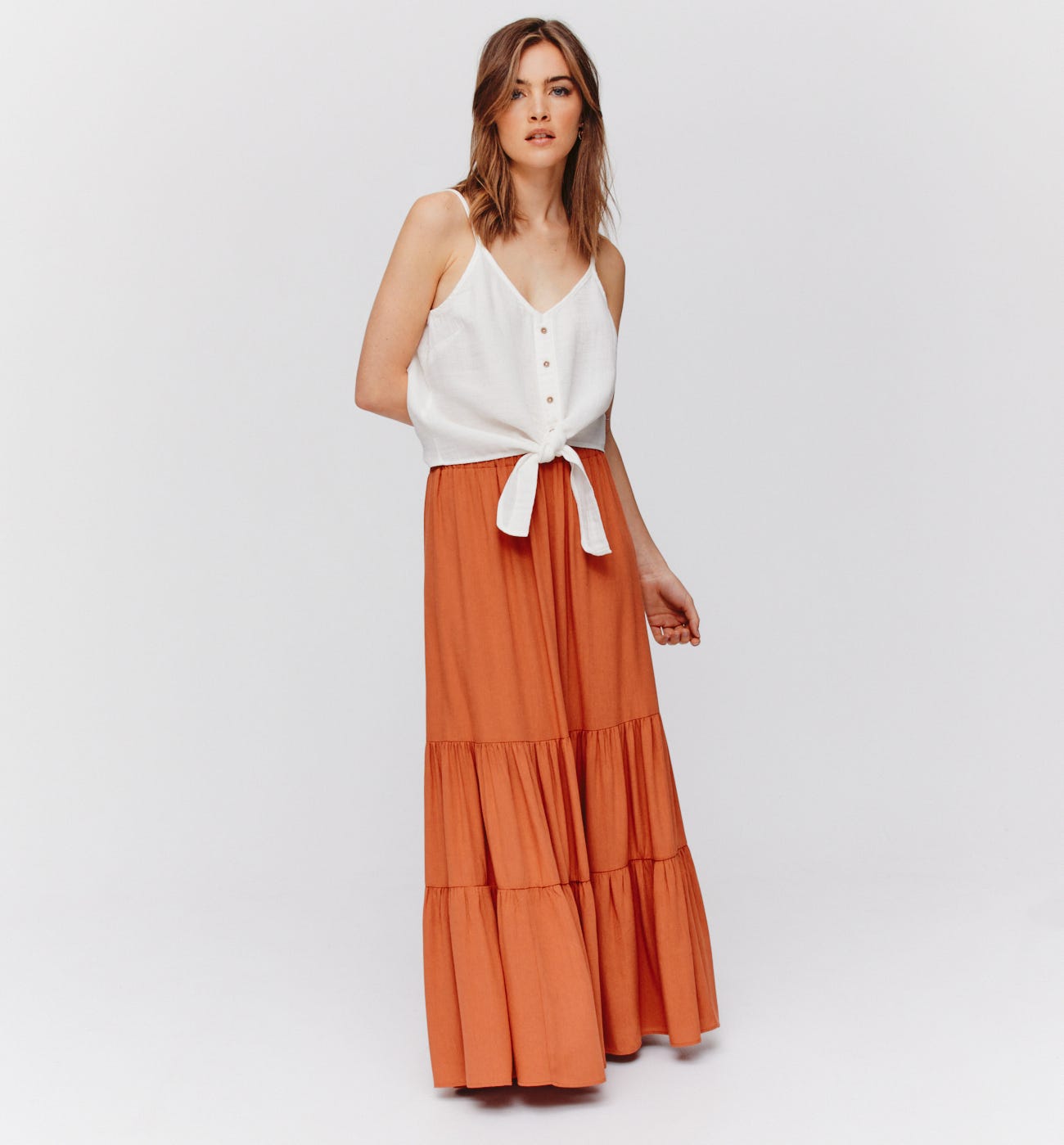 Top in garza di cotone