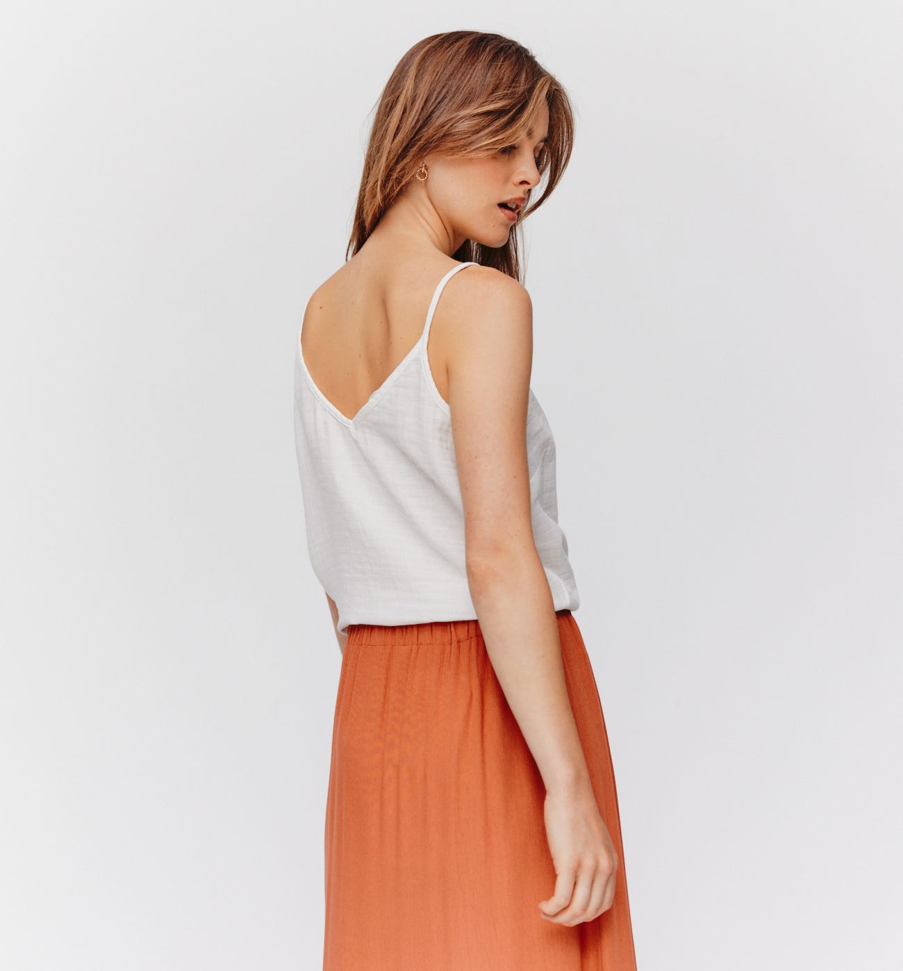 Top en gaze de coton Femme