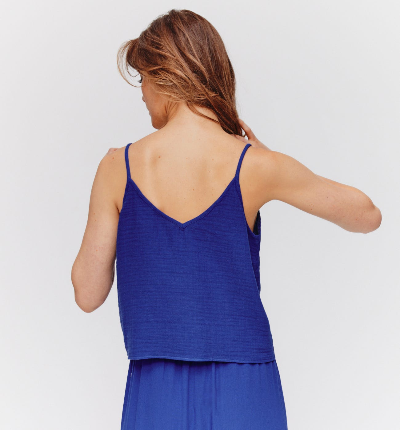 Top en gaze de coton Femme