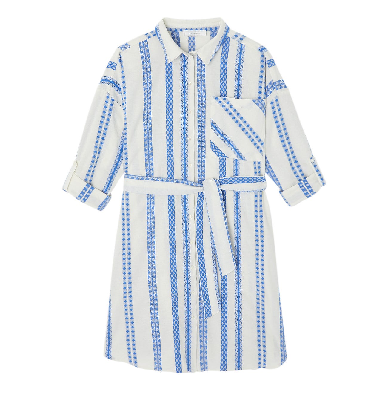 Robe-chemise brodée Femme