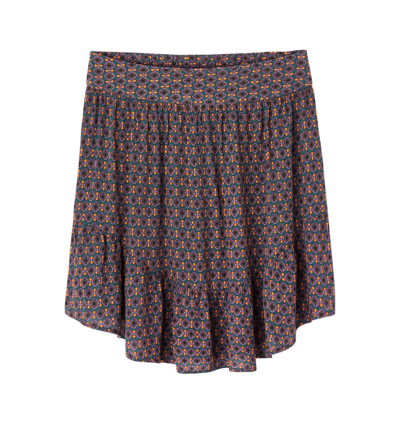 Falda evasé estampada