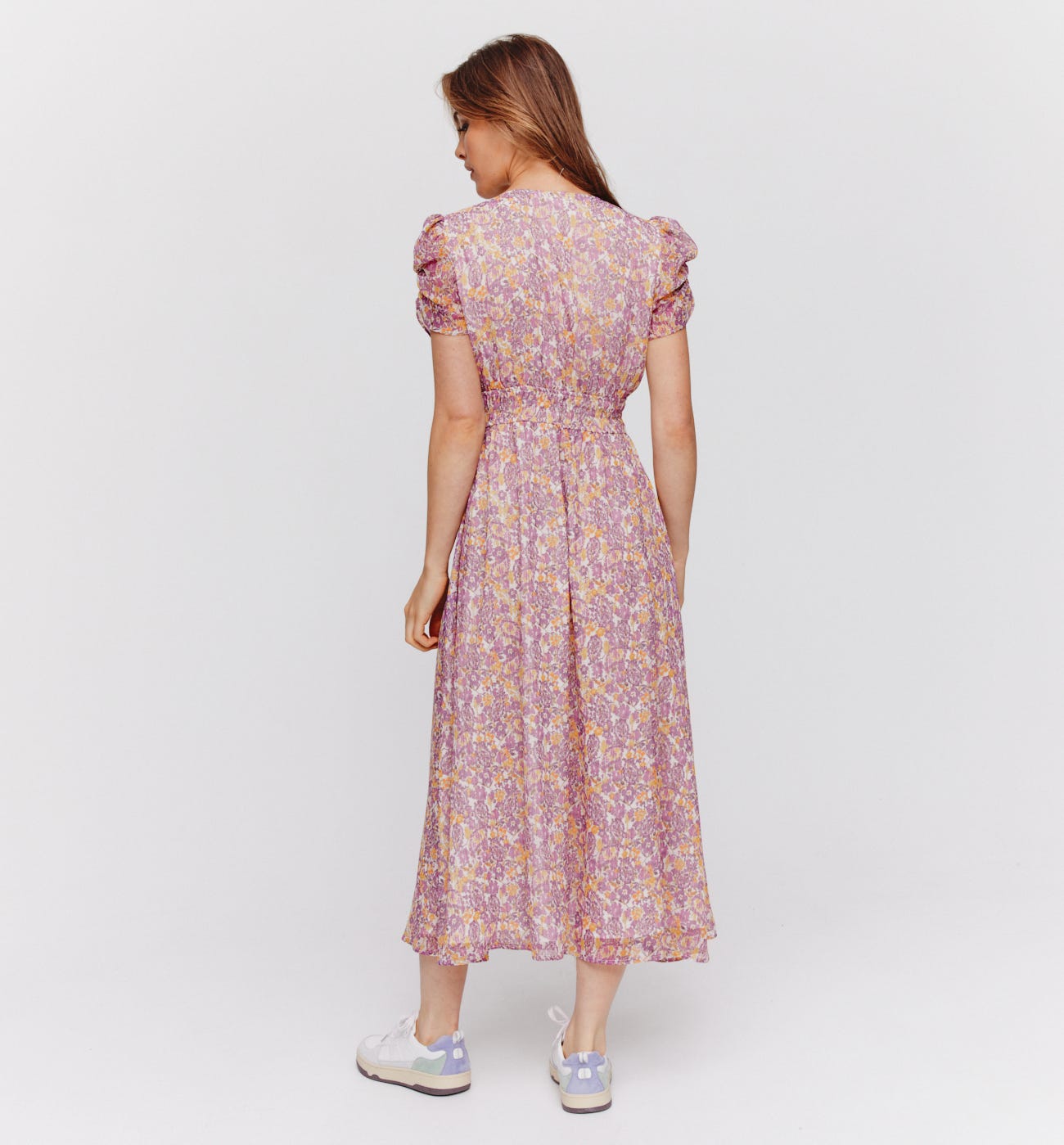 Vestido en gasa estampada