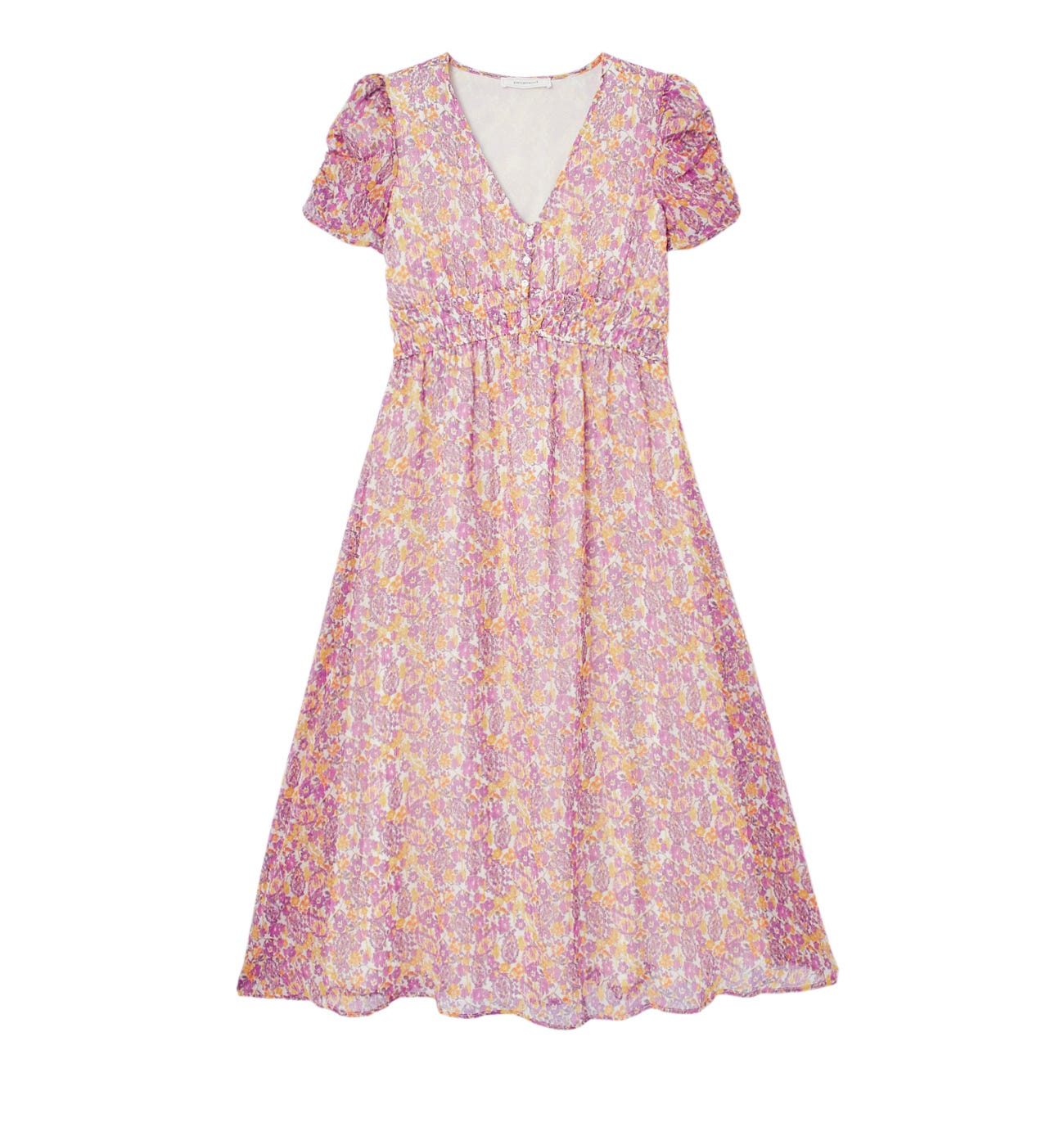 Vestido en gasa estampada