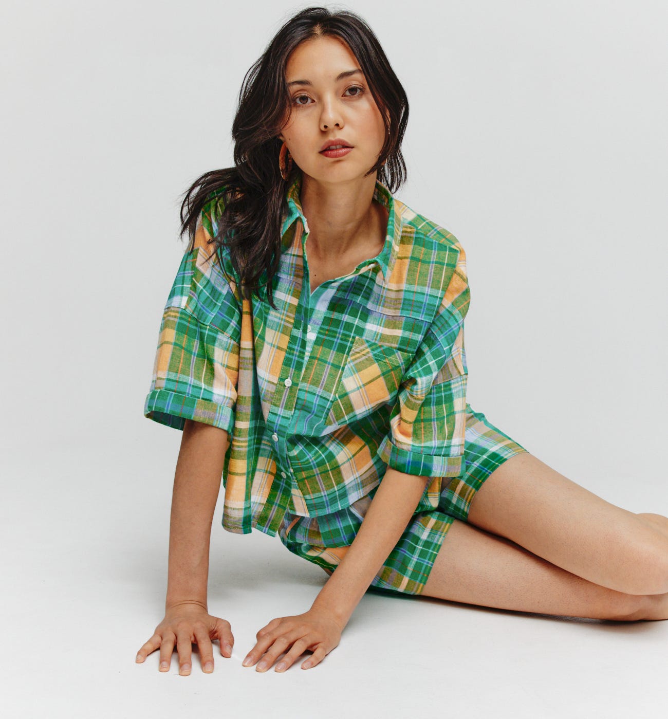 Chemise à carreaux madras