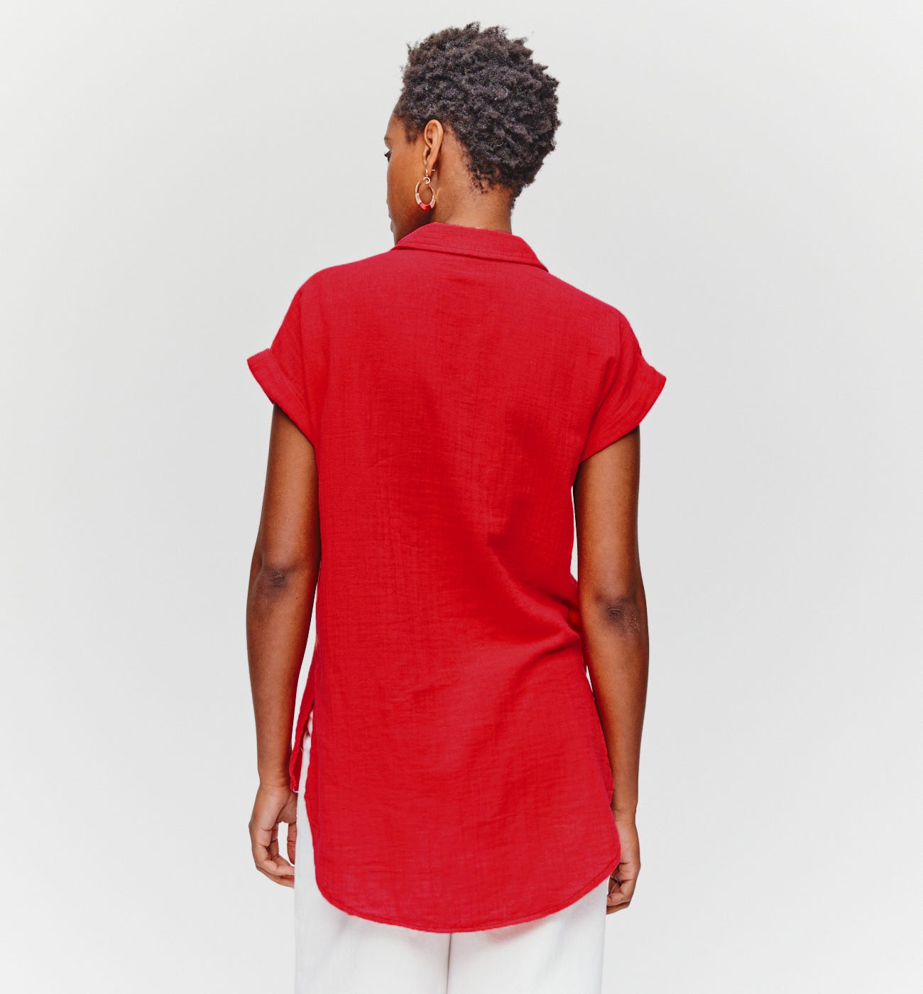 Camicia in garza di cotone