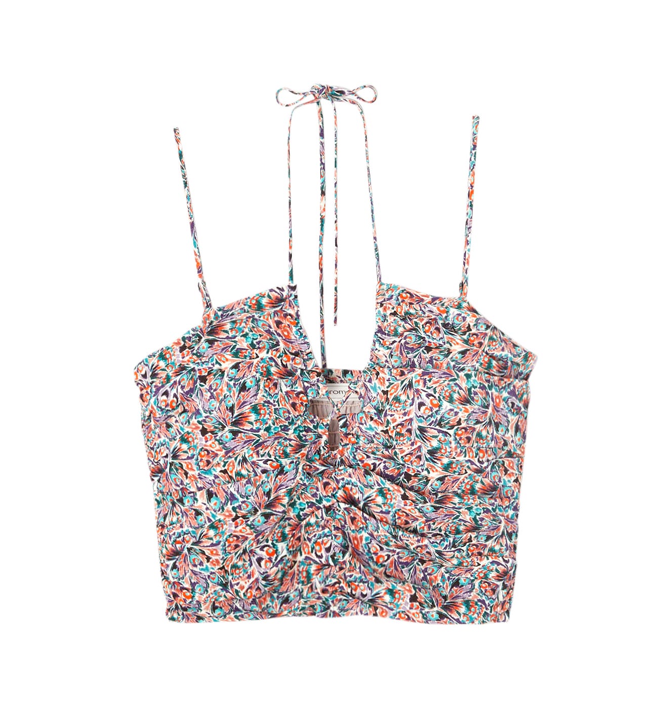 Strappy patterned top