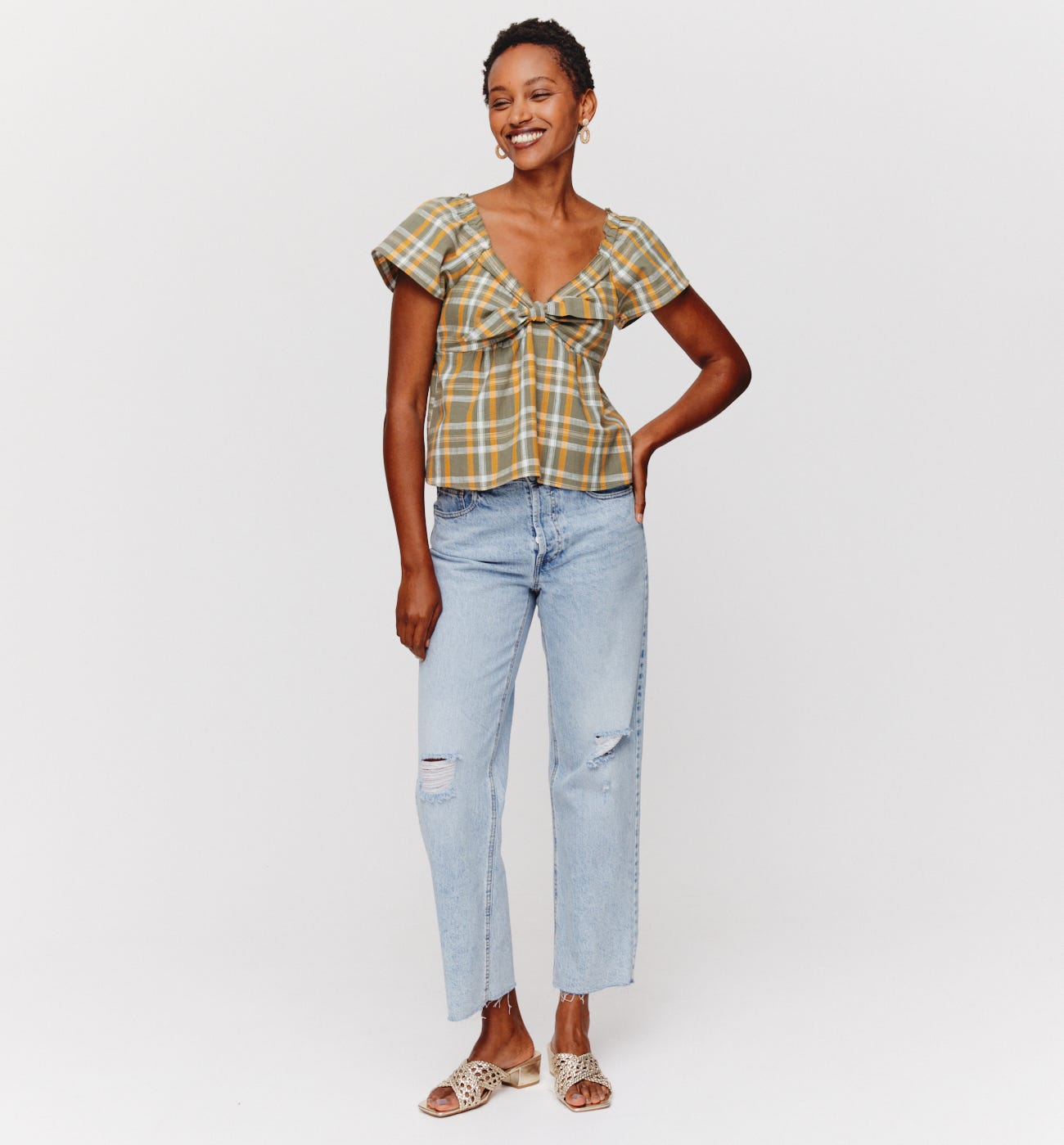 Checked blouse