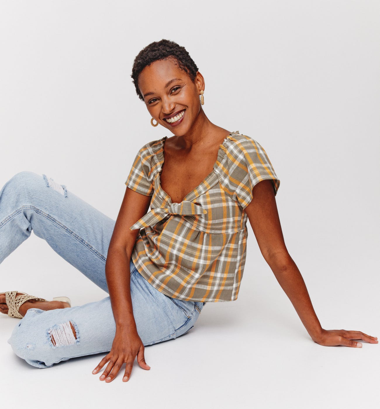 Checked blouse