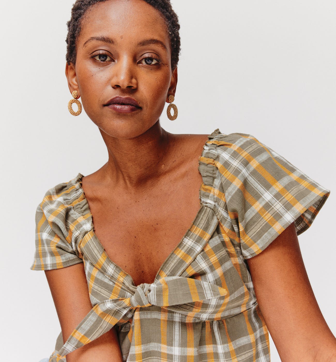 Checked blouse