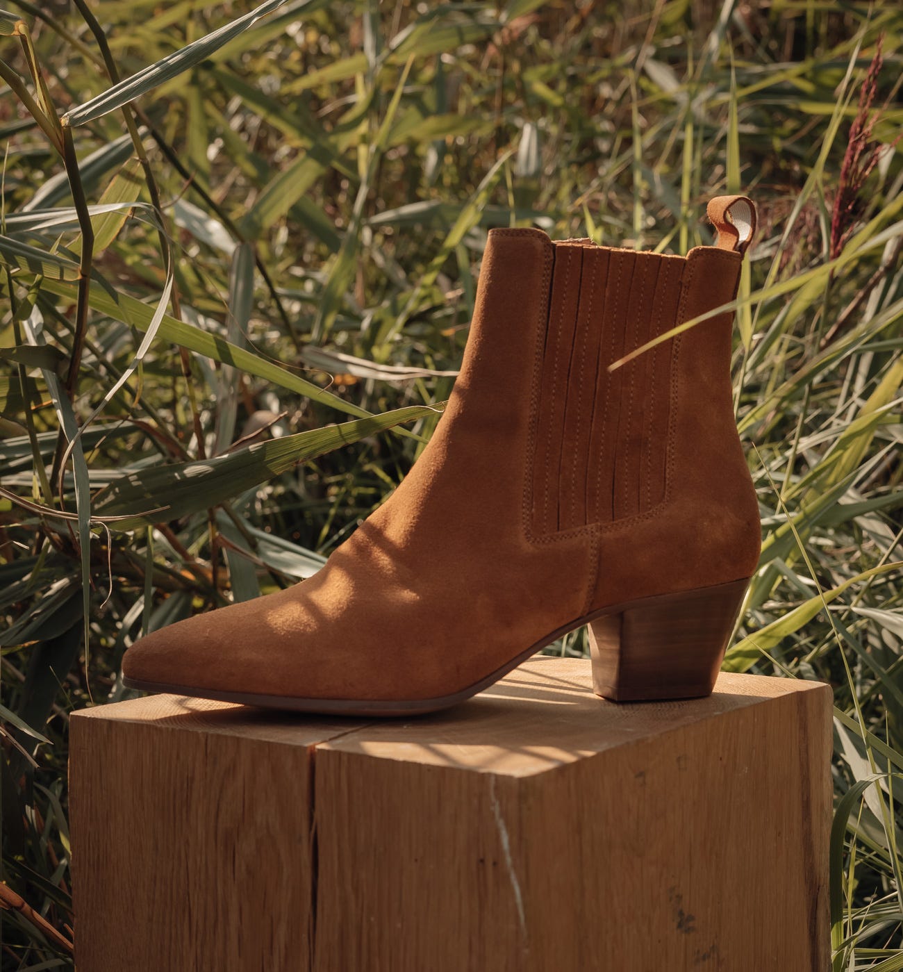 Boots western en cuir