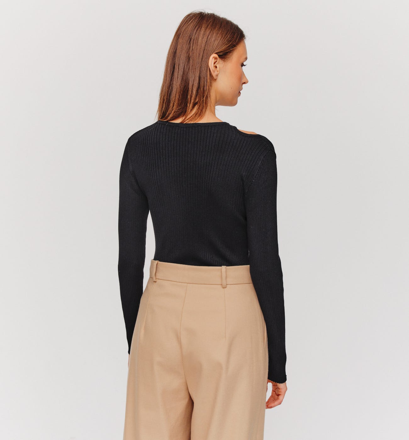 Jersey canalé cut out