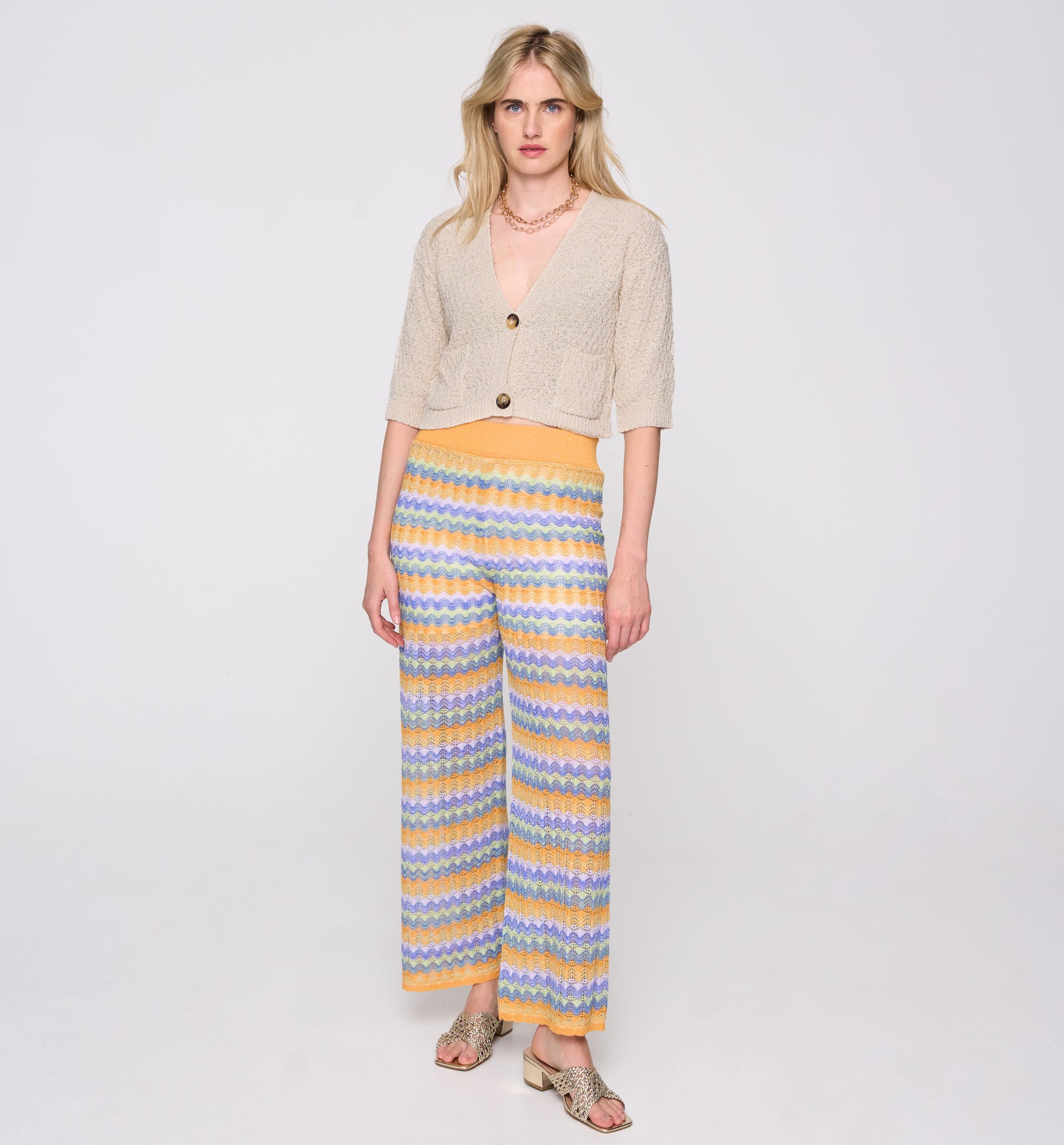 Cardigan manica al gomito