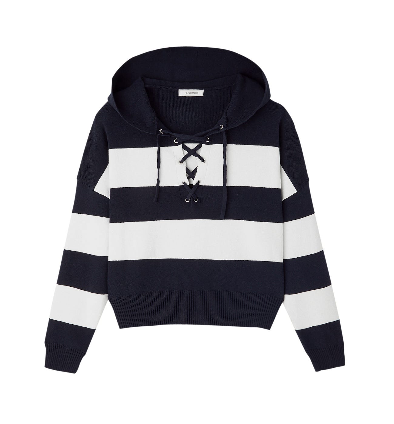 Striped hooded jumper