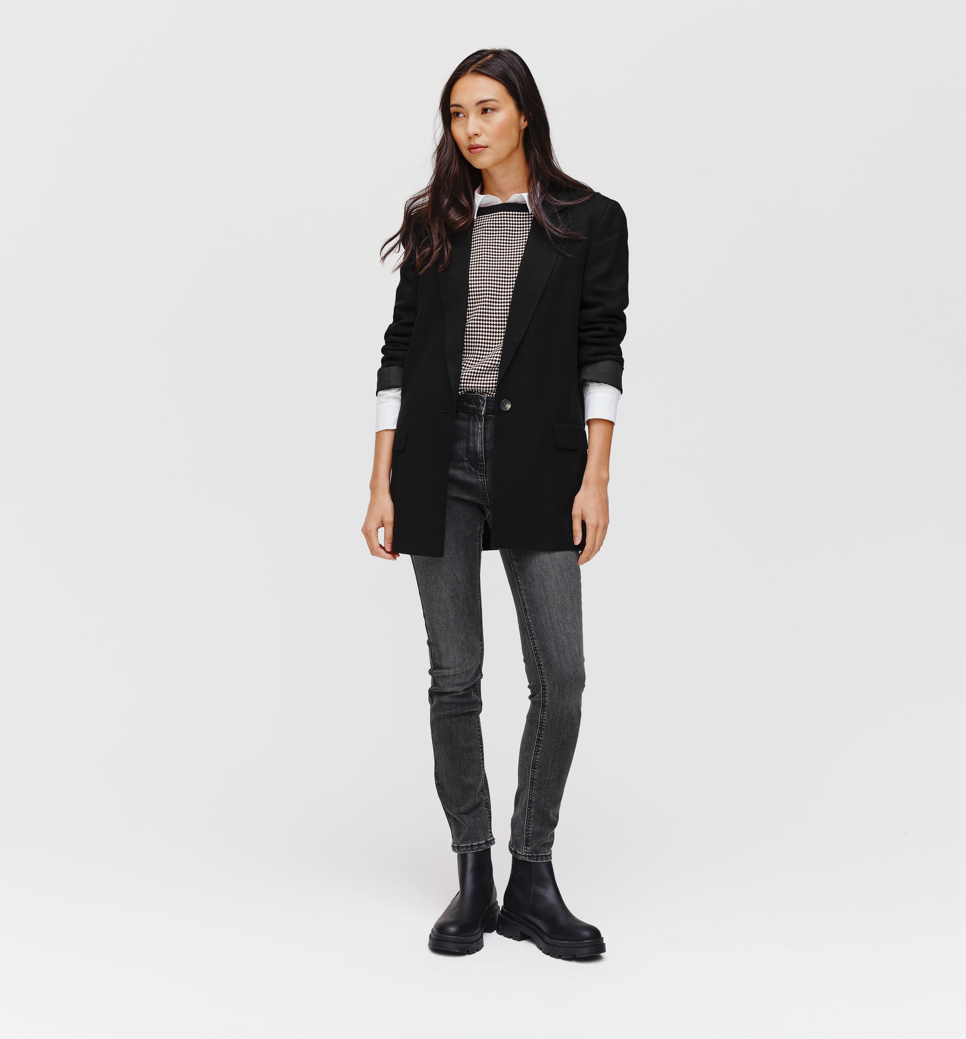 Geometric jacquard jumper