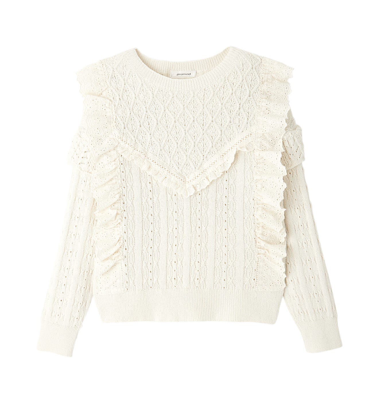Sweter z falbankami