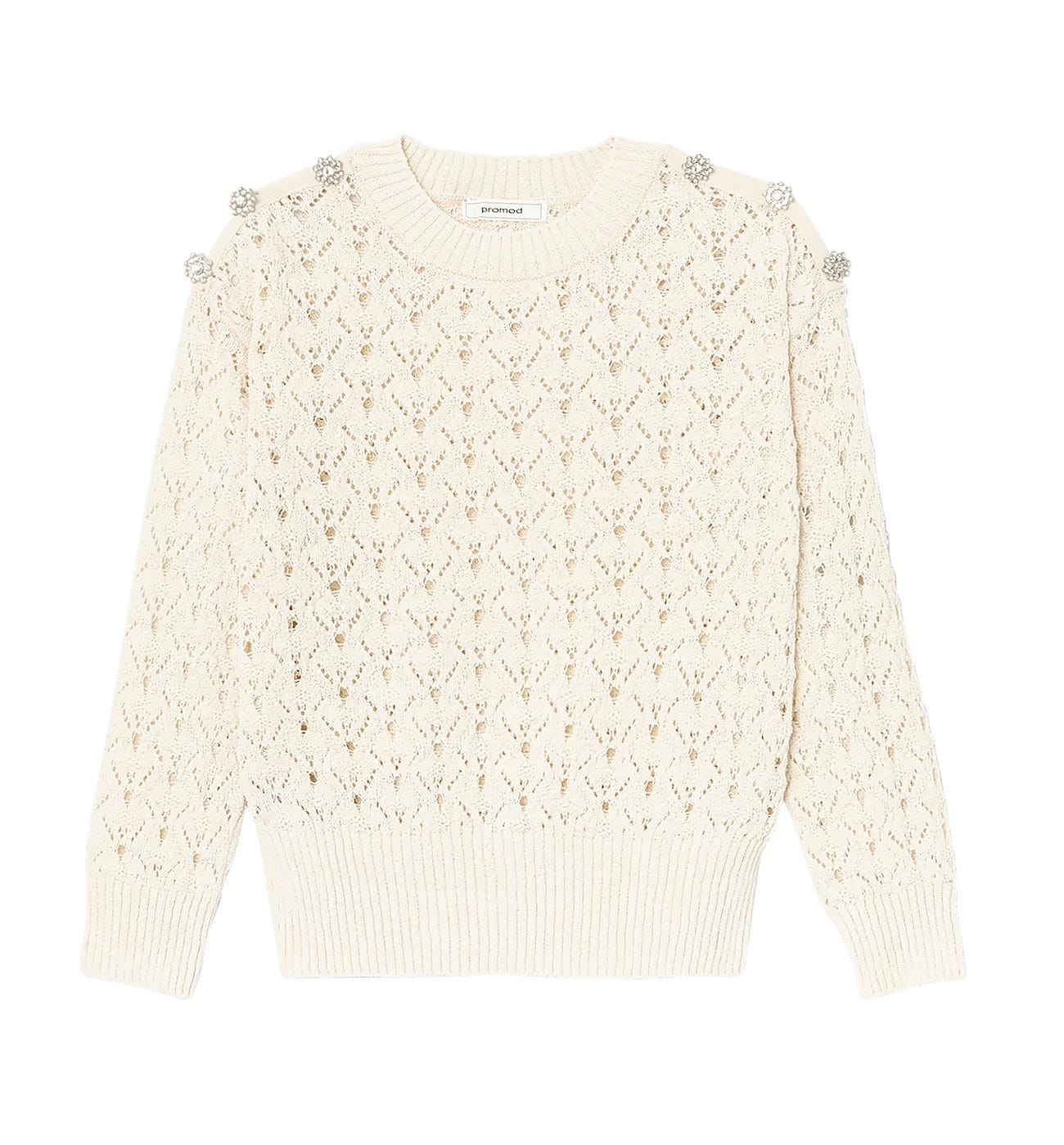 Crochet jumper Ecru