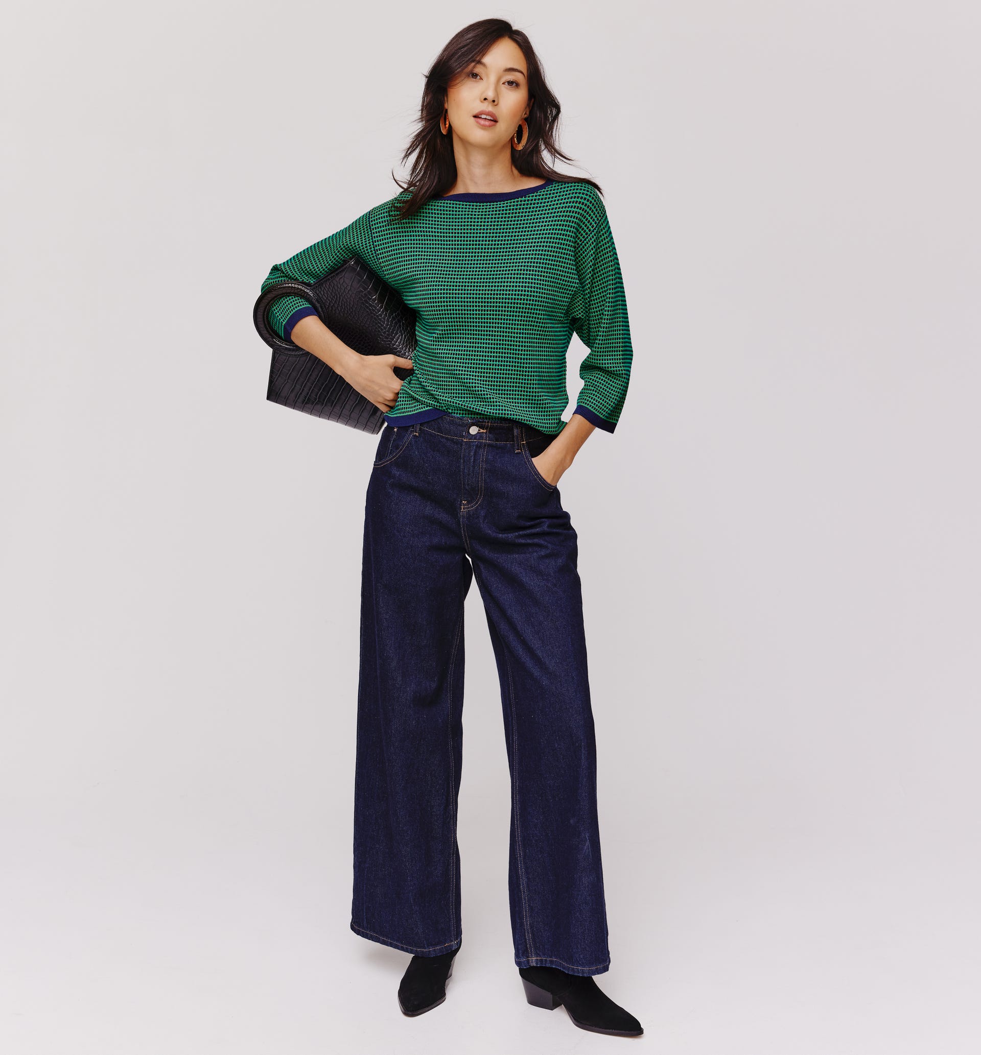 Geometric jacquard jumper