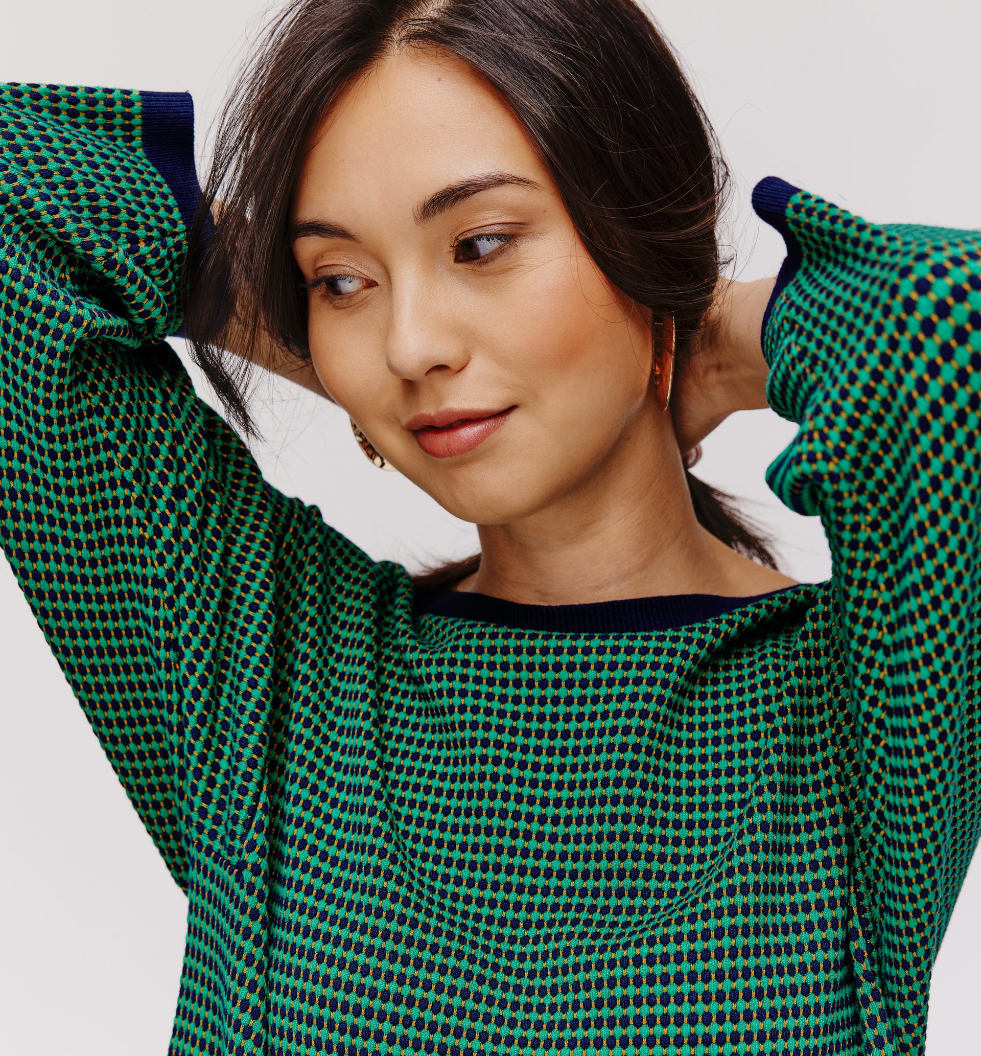 Geometric jacquard jumper