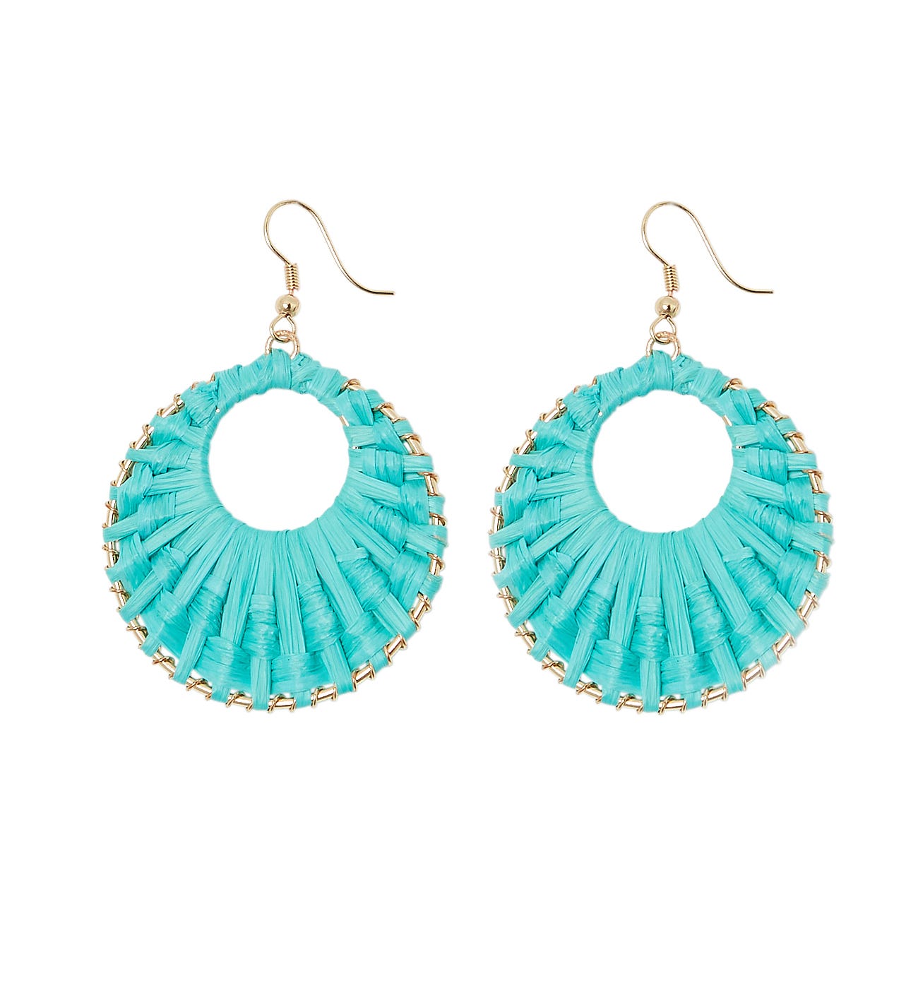 Boucles d'oreilles en raphia