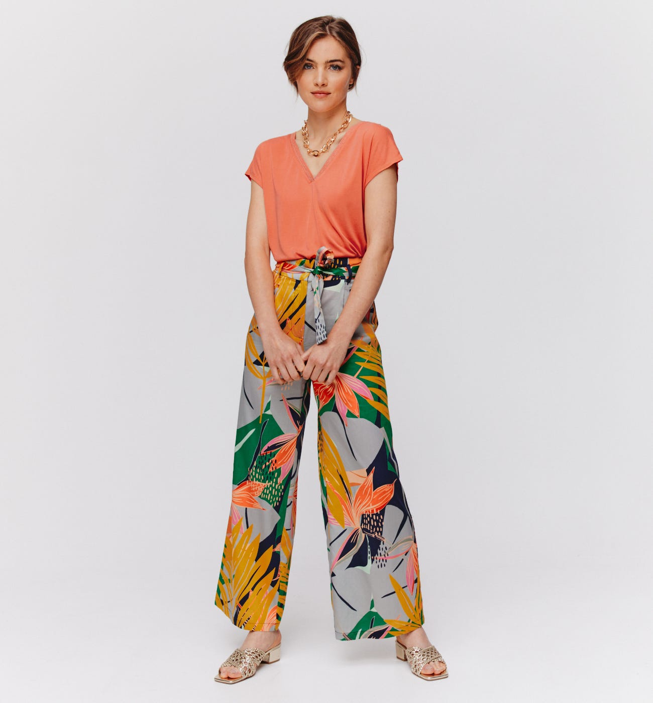 Glitzy v-neck top