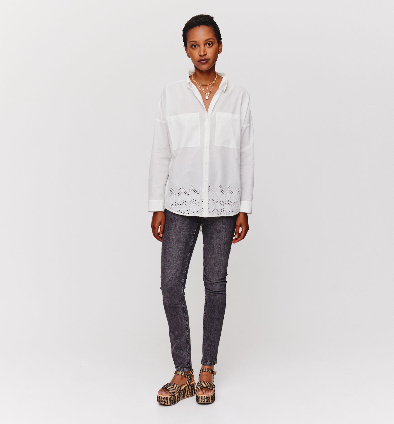 Broderie anglaise shirt
