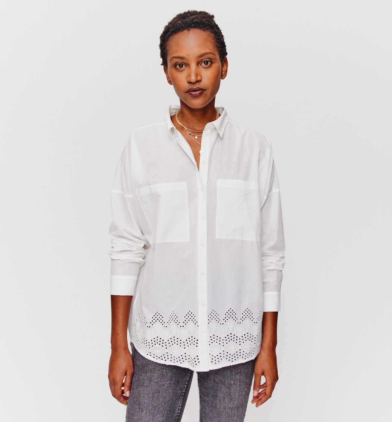 Broderie anglaise shirt