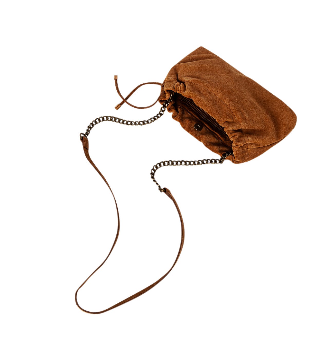 Sac pochette en cuir suédé