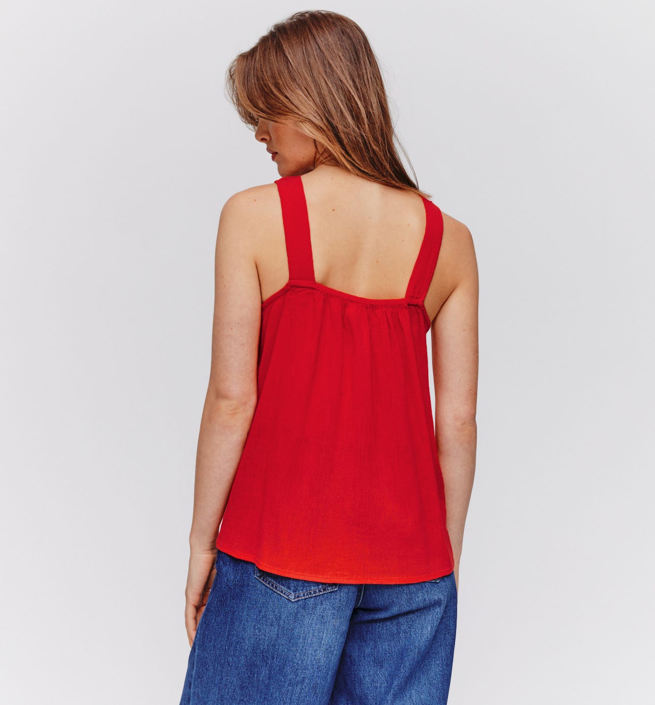 Top crêpe dettagllio crochet