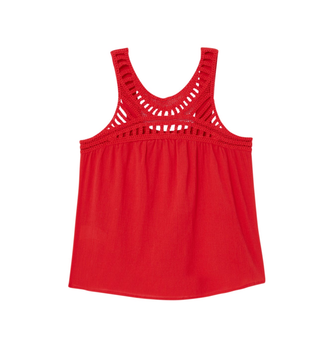 Top crêpe dettagllio crochet