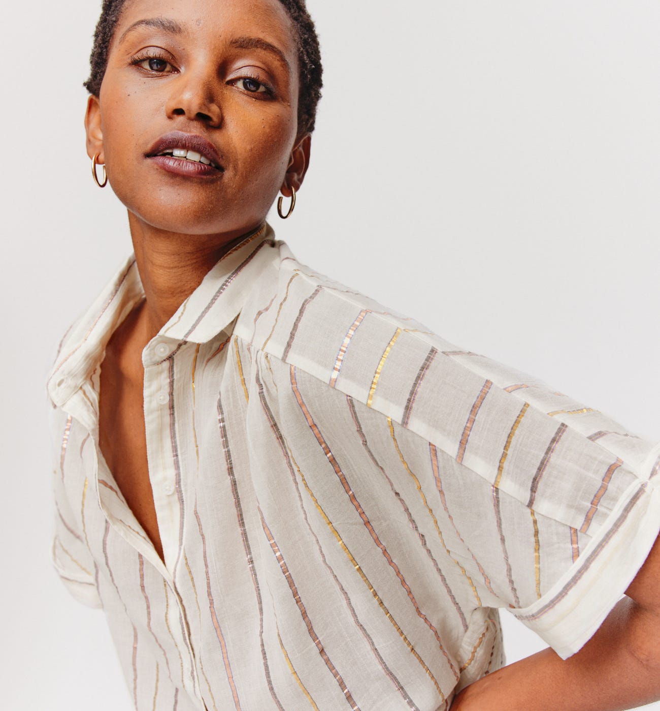 Tie-front shirt
