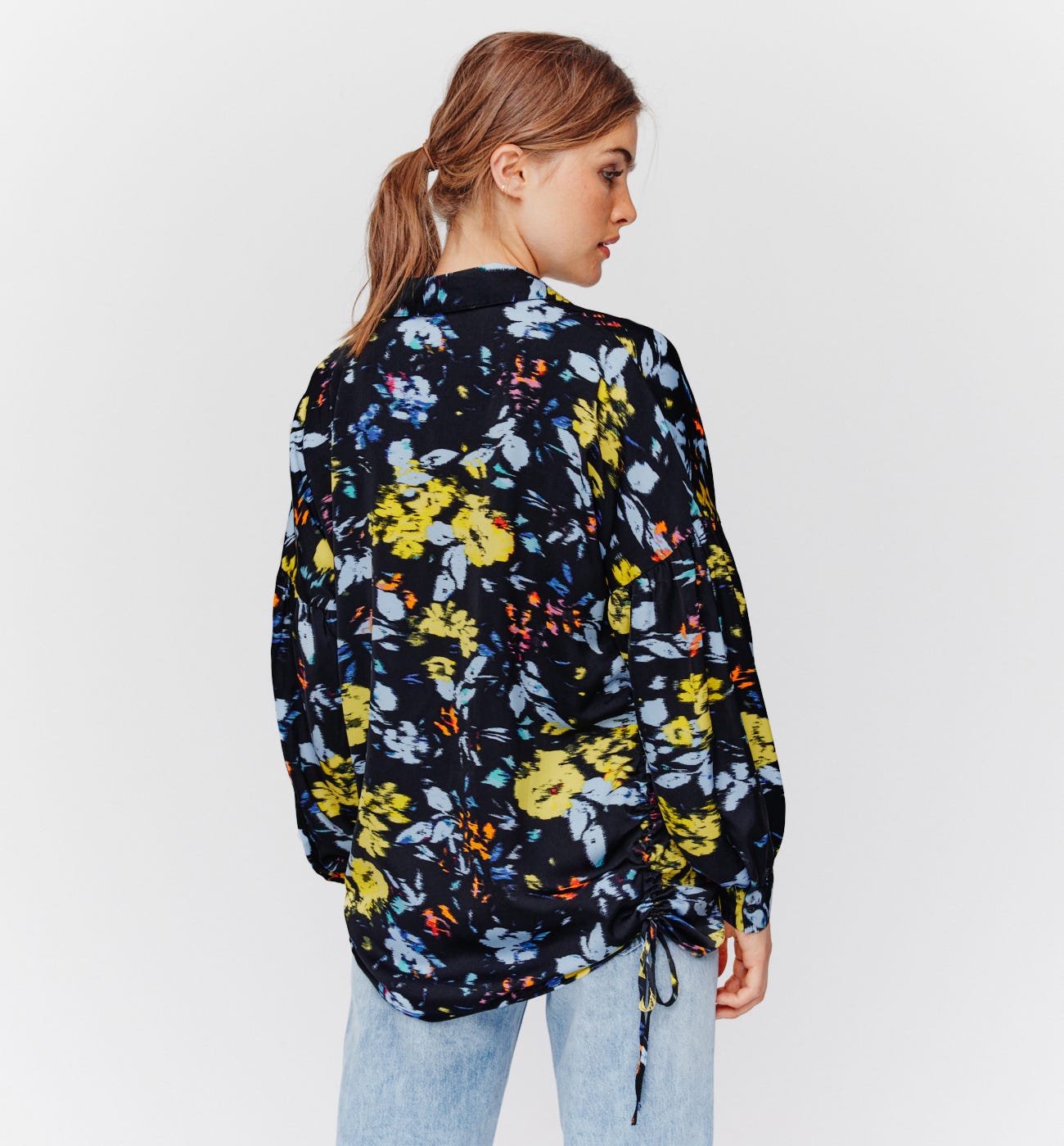 Seidige Longbluse