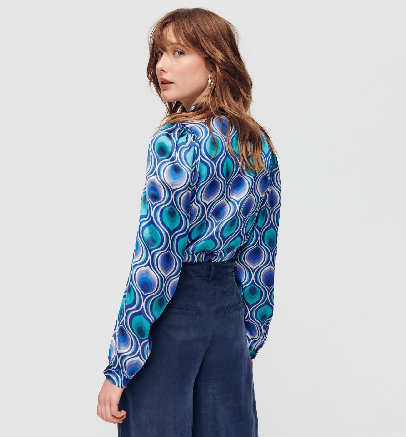 Camisa sedosa estampada