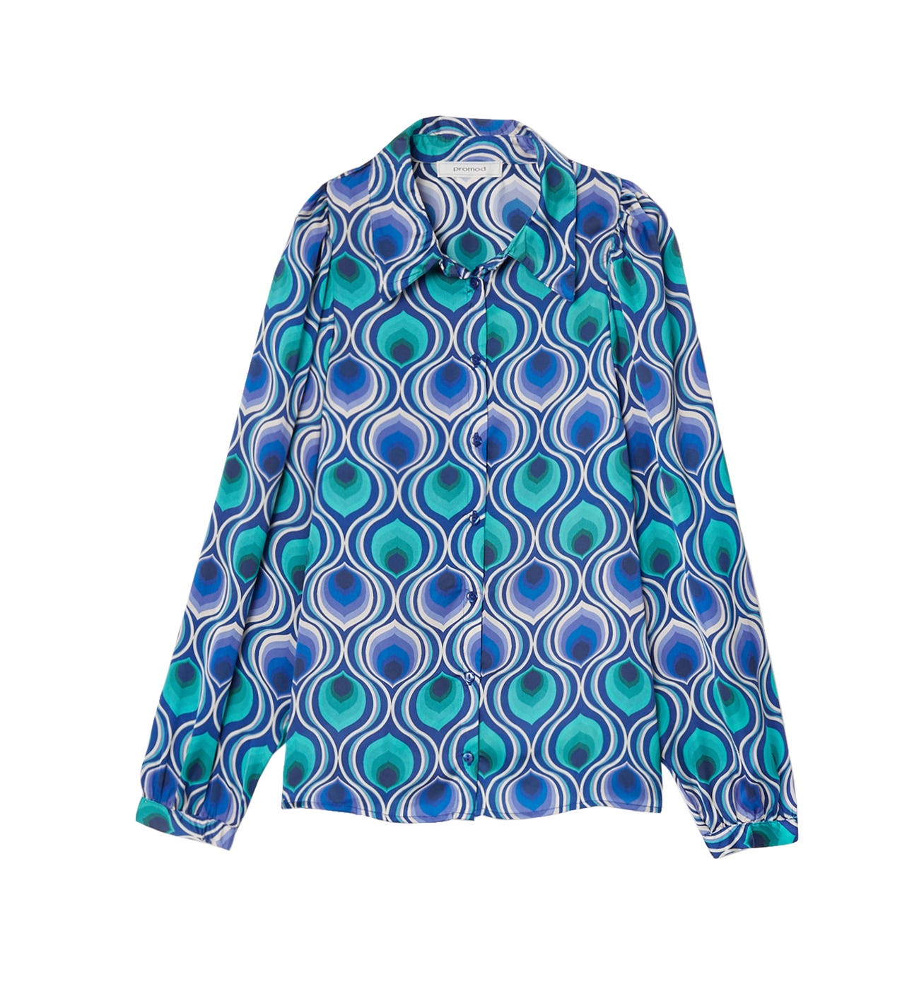 Camisa sedosa estampada