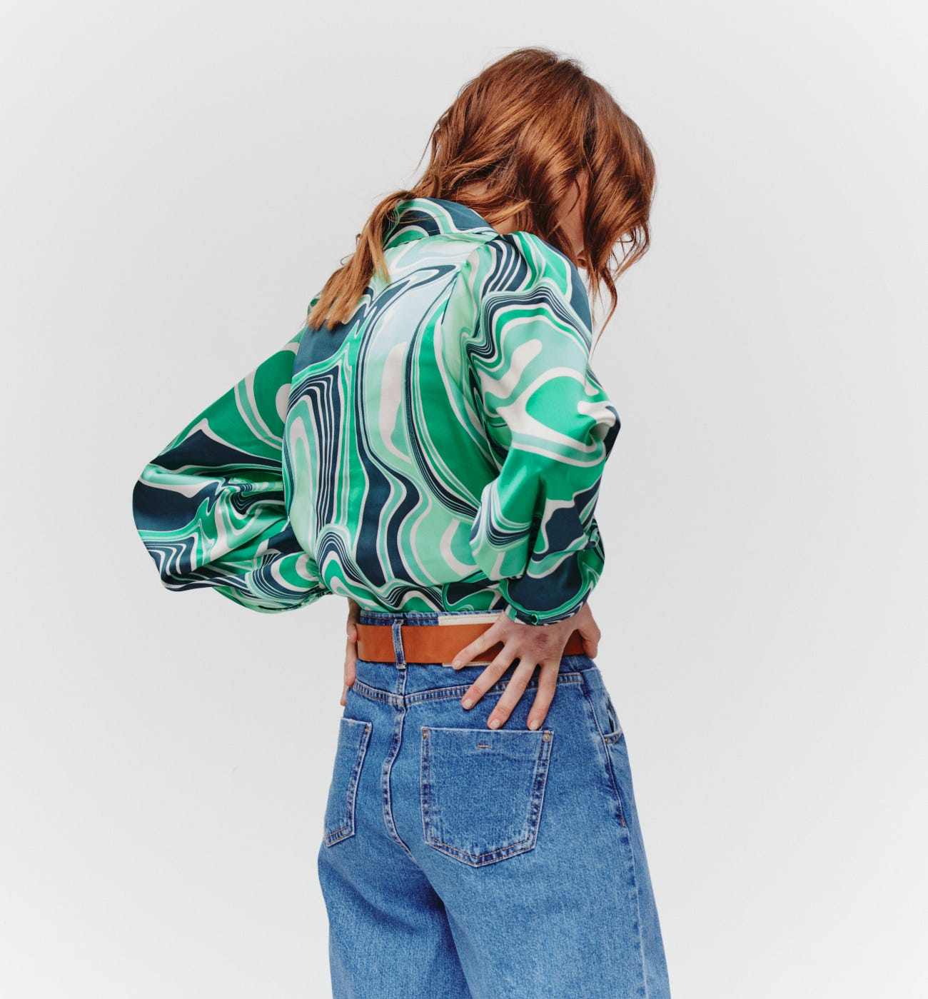 Camicia fantasia effetto seta