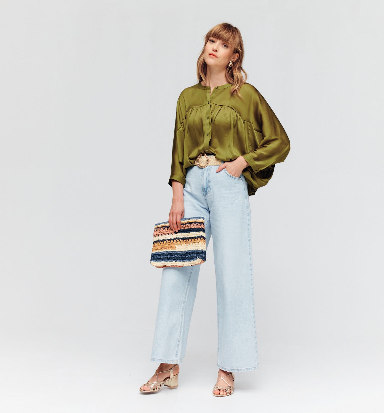 Loose silky blouse